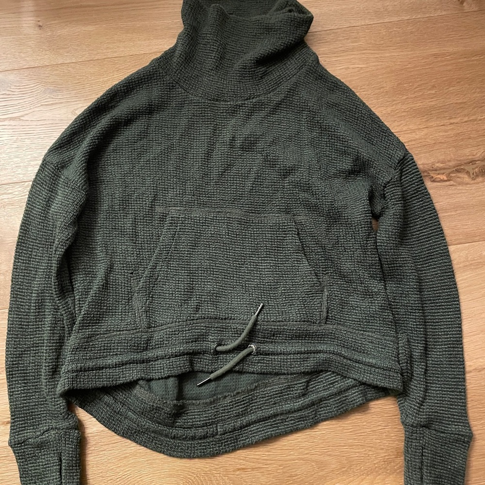 Sweaty Betty restful boucle sweatshirt olive green xs - Picture 6 of 10